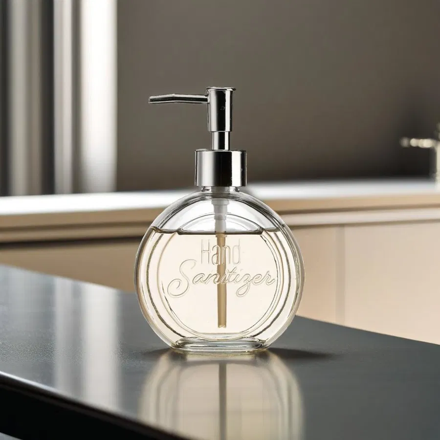 Glass Hand Sanitizer Soap Dispenser 13 oz