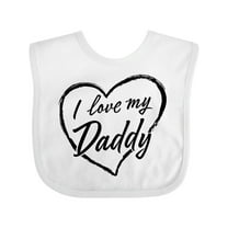 Inktastic I Love My Daddy in Black Chalk Heart Boys or Girls Baby Bib