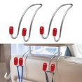 thumbnail image 2 of 2pcs Coche Reposacabezas Ganchos para Colgar Bolsas Organizador - Rojo Sunnimix gancho del reposacabezas del coche, 2 of 7