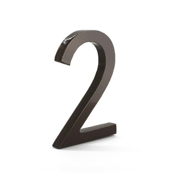 Montague Metal Products 4" Roman Bronze Floating or Flat Modern House Numbers 0-9 - 2
