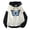 Black, variant on COMVALUE Women's Graphic Hoodies Heart Print Drawstring Long Sleeve Pocket Sweatshirt Pullover Tops Light Blue Size L