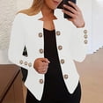 thumbnail image 5 of Kaondbfi Cardigan for Women, Solid Color Fashion Cuffs Button Double Button Cardigan Top Women's Winter Coat, 5 of 8