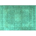 thumbnail image 1 of Ahgly Company Indoor Rectangle Persian Turquoise Blue Traditional Area Rugs, 3' x 5', 1 of 4