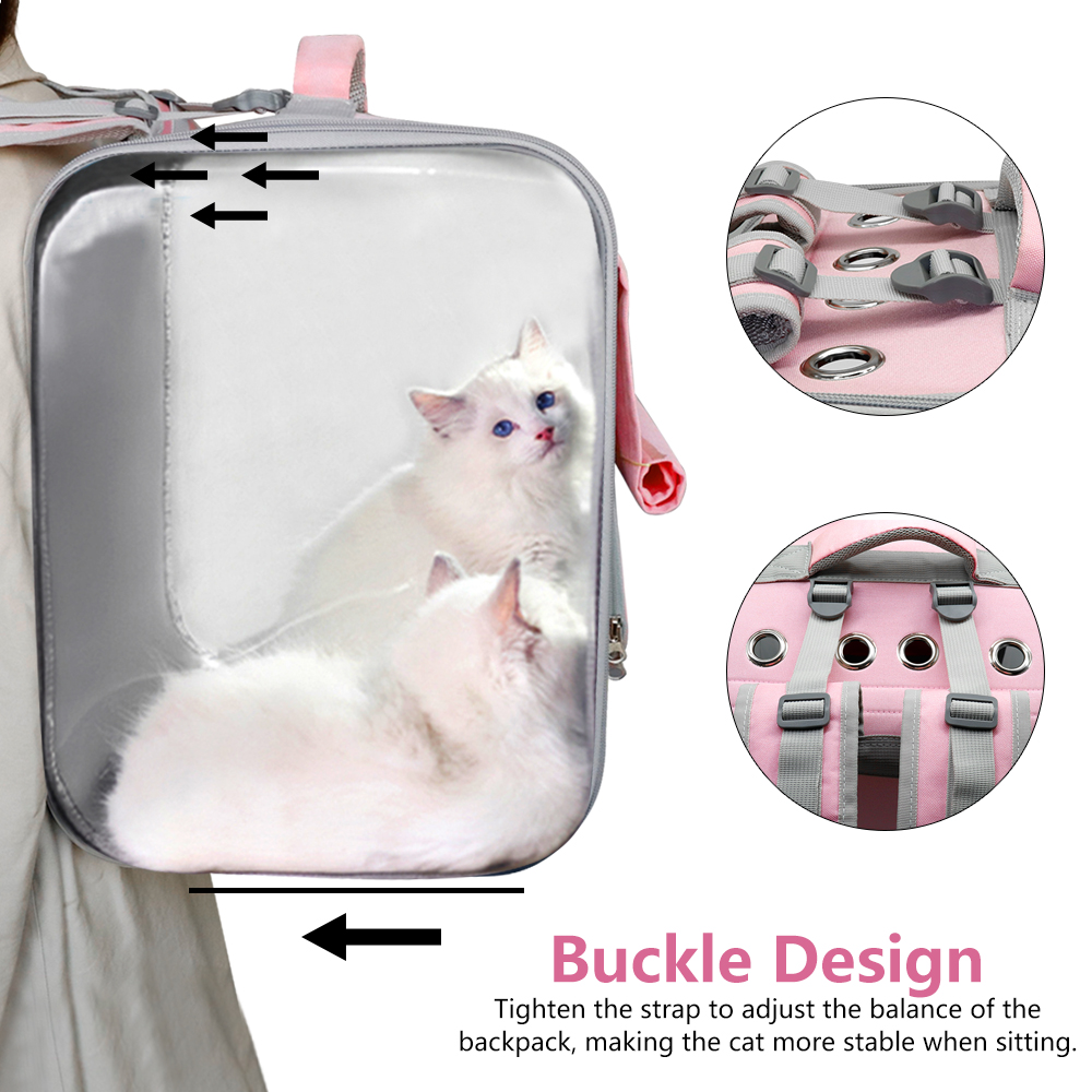 Beirui Pet Dog Cat Carrier Backpack Outdoor Travel Bag Breathable Mesh Carry Bags for Hiking Bike