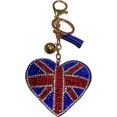thumbnail image 1 of Llaveros con bandera de Inglaterra, llavero de bolso, colgante de regalo, decoraciones (bandera del Reino Unido), 1 Uds. Rojo Verde, 1 of 5