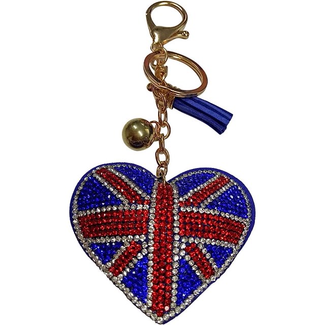 Llaveros con bandera de Inglaterra, llavero de bolso, colgante de regalo, decoraciones (bandera del Reino Unido), 1 Uds. Rojo Verde