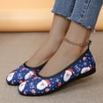 thumbnail image 2 of Mepaouo Womens Ballet Flats Shoes Xmas Santa Round Toe Slip on Casual Walking Loafer Shoes(Blue,7), 2 of 6