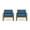 Brushed Light Brown/Dark Teal, variant on GDF Studio Antoine Outdoor Acacia Wood Club Chairs with Cushions, Set of 2, Off White and Beige