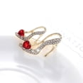 thumbnail image 5 of Broches de zapatos de princesa YONGSHENG con diamantes de imitación tacones altos rojos 4 piezas, 5 of 5