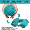 thumbnail image 4 of Cheers.US Inflatable Travel Neck Pillow Air Pump Comfortable U-Shape Headrest Support with Compression Bag for Office Train Car Airplane Sleep Cushion, 4 of 7