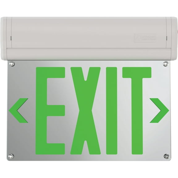 Lithonia Lighting Be W G Sm M6 Basics Edge-Lit Exit Sign 4" Wide Led Green Letter Surface