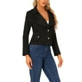 thumbnail image 4 of INSPIRE CHIC Women's Faux Suede Jackets Lapel Collar Moto Biker Jacket, 4 of 5