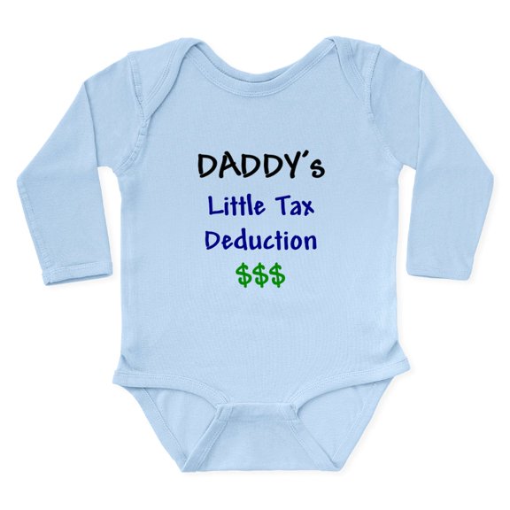 CafePress - Daddy's Little Tax Deduction Body Suit - Long Sleeve Cotton Baby Bodysuit