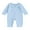 Blue, variant on Miaouyo Infant Baby Girl Boy Spring Fall Romper 0 3 6 12 18 Months Long Sleeve Doll Collar Snap Closure Jumpsuit