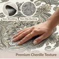 thumbnail image 6 of ODIKA Beige Details Neutral Faded Botanical Symmetrical Vintage Grey Non-Slip Chair-Friendly for Dining Room, Basement, Large Office, 6 of 7
