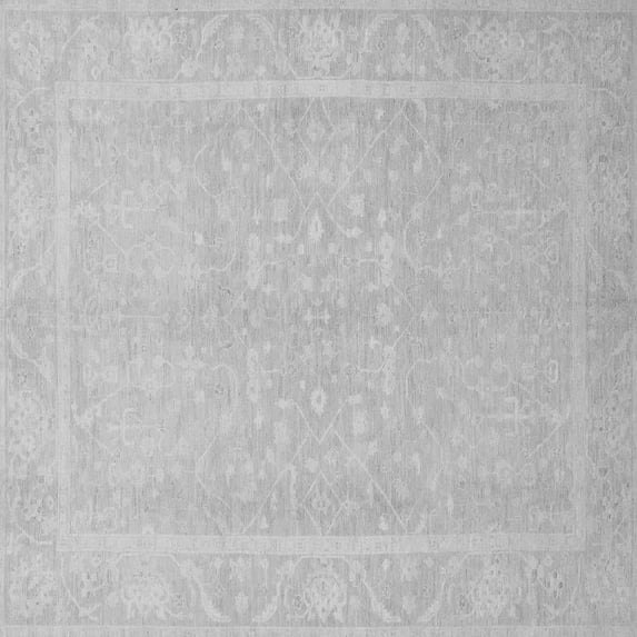 Ahgly Company Indoor Square Abstract Gray Modern Area Rugs, 7' Square