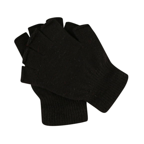 MSJUHEG Gloves Fingerless Gloves Work Gloves Winter Gloves Men'S And Women'S Writing Gloves Stretch Knitted Wool Show Finger Solid Color Cycling Gloves Winter Gloves Men Black One Size