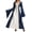 Dark Blue, variant on Hurxie Women's Renaissance Medieval Dress - Lace-Up Bell Sleeve Costume for Halloween, Stage & Cosplay