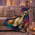 thumbnail image 6 of Shih Tzu Painterly Portrait, Cozy Pet Portrait Pattern, Warm Flannel Blanket for Living Room and Bedroom with Detailed Artwork, Dog Lovers Just Because Gift, Pet Lover Home Decor, 6 of 9