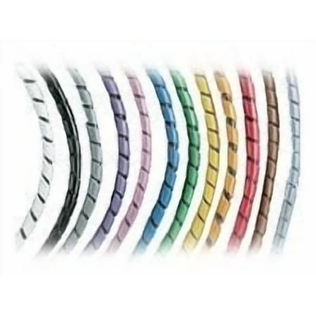 Spiral Wrap, 5 in Max Bundle Dia., 100 ft, Polyethylene, Off White