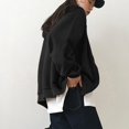 thumbnail image 6 of Kiplyki Womens Fall Cardigan Solid Color Hooded Top Long Sleeve Blouse Loose Coat, 6 of 7