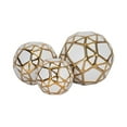thumbnail image 4 of Sagebrook Home Gold Accented Abstract Modern Decorative Orbs Set of 3, 4 of 6