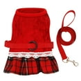 thumbnail image 1 of Adjustable Pet Leash 1 Set Pet Leash Cute Plaid Pattern Bunny Vest Dress Adjustable Rabbit Chest Strap Leash Small Pet Supplies, 1 of 1
