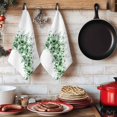 thumbnail image 6 of Green Blooms Floral Kitchen Towels Set of 3, Farmhouse Spring Flowers Botanical Absorbent Dish Towels for Kitchen, Microfiber Hand Towel, Quick Drying Tea Towel for Cleaning Decorative Dishcloths, 6 of 7