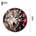 thumbnail image 2 of 16 Inch Wall Clock Battery Operated Silent Clock Decorative for Office, Kitchen, Outdoor, Living Room，Wolf forest Landscape Elegant Pattern, 2 of 4