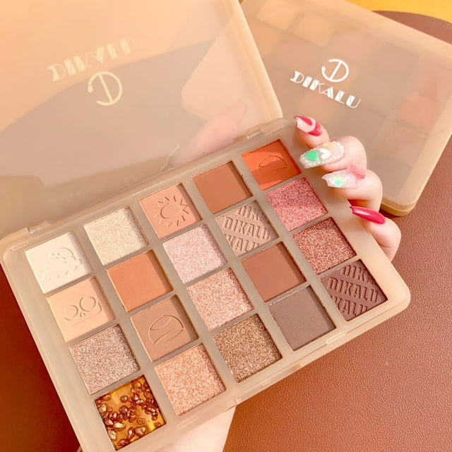 Dvkptbk Eyeshadow palette Chestnut 20-color Eyeshadow Palett-e Pearly Matte Color Pomegranate See
