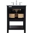 thumbnail image 6 of Elegant Decor Metropolis 24" Single Marble Top Bathroom Vanity in Black, 6 of 14