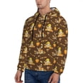 thumbnail image 3 of Lsque Autumn With Pumpkin Harvest Pattern Casual Men's Hoodie,Hooded Sweatshirt with Kangaroo Pocket,Pullover Hoodie-Small, 3 of 7