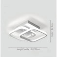 thumbnail image 5 of MONIPA Modern 2 Lights Square Ceiling Lamp Acrylic For Kitchen Living Room Dining Room, 5 of 7