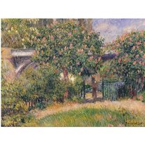 Trademark Fine Art "Railway Bridge at Chatou, 1881" Canvas Art by Pierre Renoir