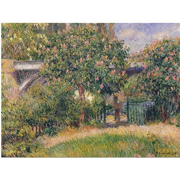 Trademark Fine Art "Railway Bridge at Chatou, 1881" Canvas Art by Pierre Renoir