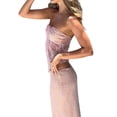 thumbnail image 4 of Faithtur Women?s 2 Piece Summer Outfits, Strapless Drawstring Lace Tube Tops + Long Skirt Set, 4 of 6