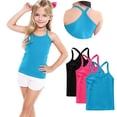 thumbnail image 2 of GERsome 3 Pack Girls Tank Tops Soft Cotton Undershirts Toddler Kids Girls Sleeveless Camisole Tops Summer Round Neck T Shirts, Sizes 12-24 Months, 2 of 9