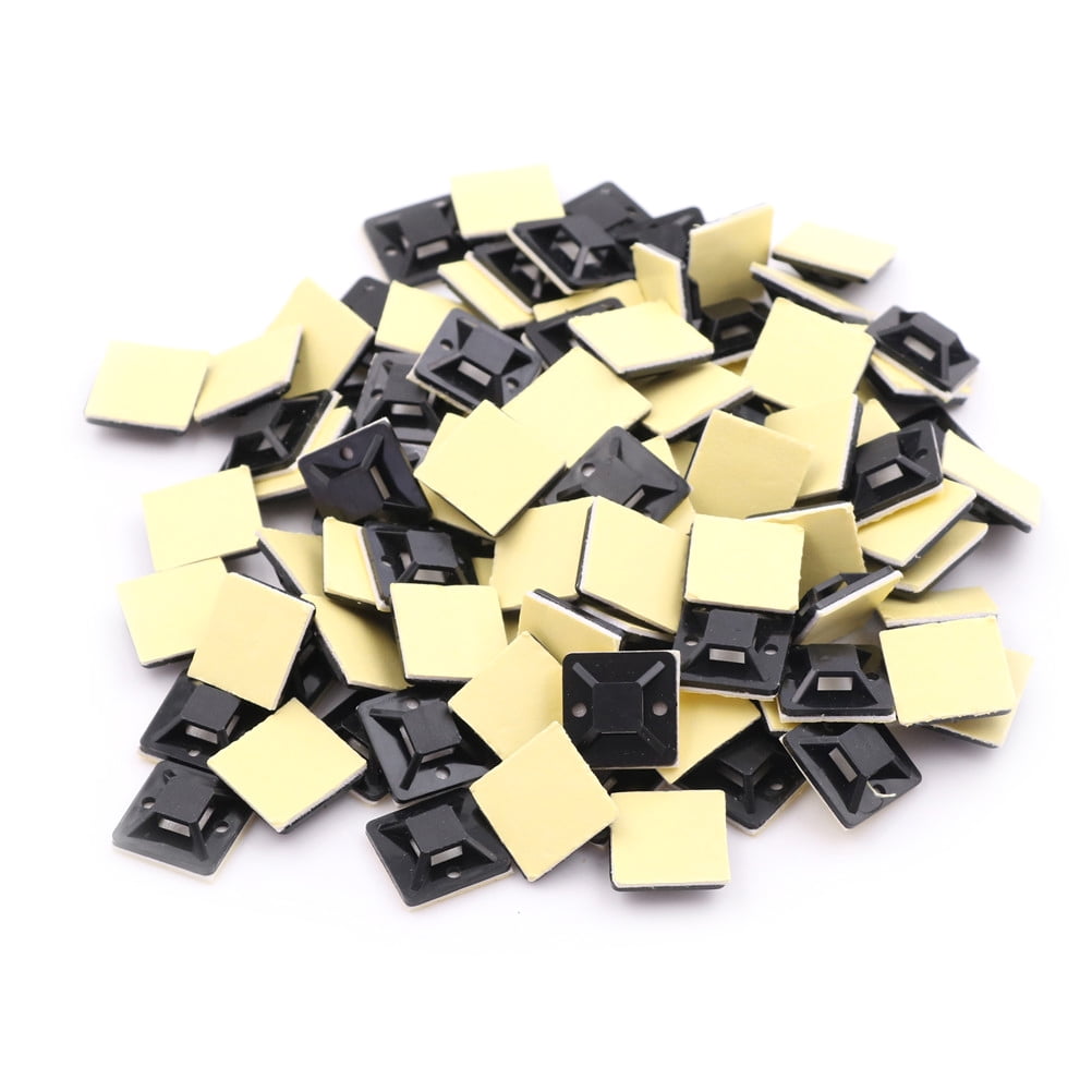 100Pcs Cable Base 20 x 20 x 6mm Self Adhesive Cable Wire Zip Tie Mounts Bases Wall Holder Fixing Seat Clamps 100Pcs Cable Base 20 x 20 x 6mm Self Adhesive Cable Wire Zip Tie Mounts Bases Wall Holder Fixing Seat Clamps
