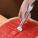 thumbnail image 5 of Cortador de frutas de acero inoxidable 2 en 1 mejorado, nuevo cortador de sandía con tenedor, 5 of 6