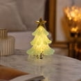 thumbnail image 4 of Tabletop Christmas Night Light, Lighted Mini Glass Christmas Tree with Star Topper, Festive Holiday Centerpiece for Home Mantel Shelf Office Desk Party Decoration, 4 of 7