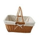 thumbnail image 2 of Cesta de picnic de ratán sintético, cesta de almacenamiento, cesta decorativa tejida con asa, cesta de picnic ligera, cesta de frutas para , Style E Estilo E, 2 of 8