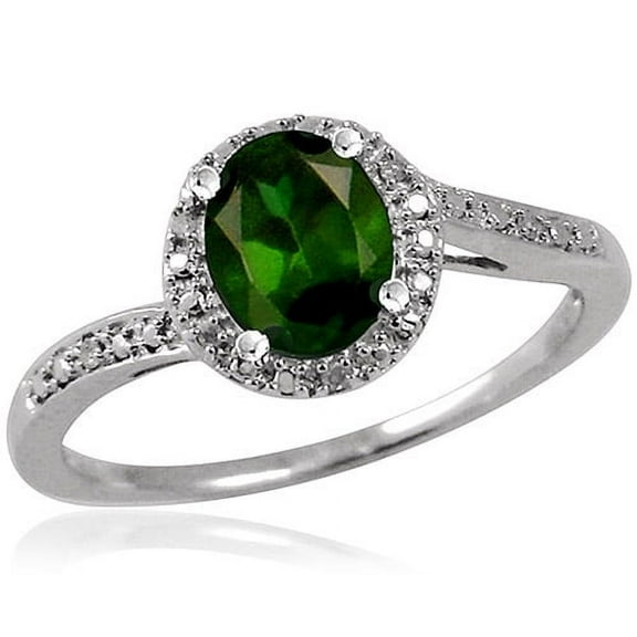 JewelersClub Sapphire Ring Jewelry – 1.07 Carat Sapphire Sterling Silver Ring Jewelry with White Diamond Accent – Gemstone Rings with Hypoallergenic Sterling Silver Band