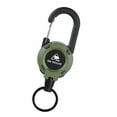 thumbnail image 2 of Retractable Keychain, Retractable Key Reel Heavy Duty ID Badge Holder Telescopic Cable Key Chain Carabiner for Adults, Hiking Dark Green, 2 of 7