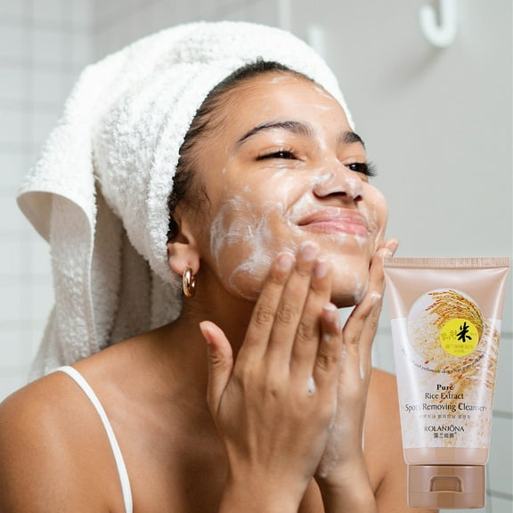 Gzwccvsn Whitening Rice Facial Cleanser Deep Clear Gentle Removing Oil Control Moisturizing Amino Facial Cleanser, Beauty Skin Care Products
