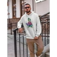 thumbnail image 3 of Colored Alien With Laptop Design Hoodie Men -Image by Shutterstock, Male Medium, 3 of 4