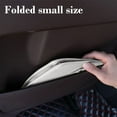 thumbnail image 5 of Car Storage Bag Foldable Multifunctional Leather Car Trash Can | Hanging Door Organizer | Space-Saving Design | Easy to Clean | Fits Small Spaces | 18.5x15.5x10cm | Beige or Gray, 5 of 6