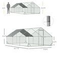 thumbnail image 6 of PawHut Galvanized Metal Chicken Coop Walk-in Enclosure w/ Cover for Outdoor, 6 of 10