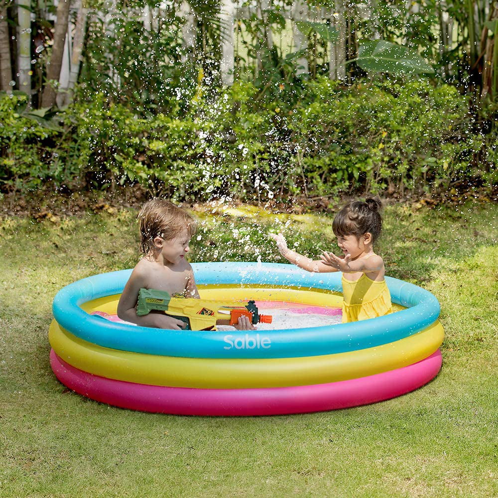 Toddlers Inflatable Baby Pool 58 x 13 Outdoor Kids Swimming Pools for Babies Garden Sable Kiddie Pool Indoor