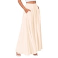 thumbnail image 6 of adaychics Long Satin Skirt High Waisted Flowy Long A Line Pocketed Satin Skirt Trendy Vacation Outfits for Work Party, 6 of 6