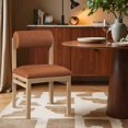 thumbnail image 6 of Meridian Furniture Roundhill Cognac Vegan Leather Upholstered Dining Chair, Set of 2, 6 of 12